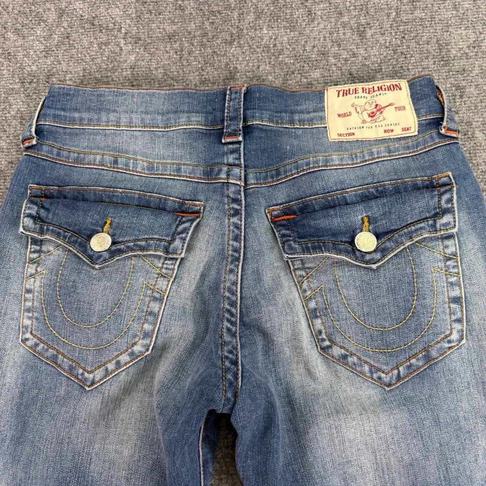 True Religion Jeans Men's 32x34 Blue Ricky Relaxed Straight Flap Pockets